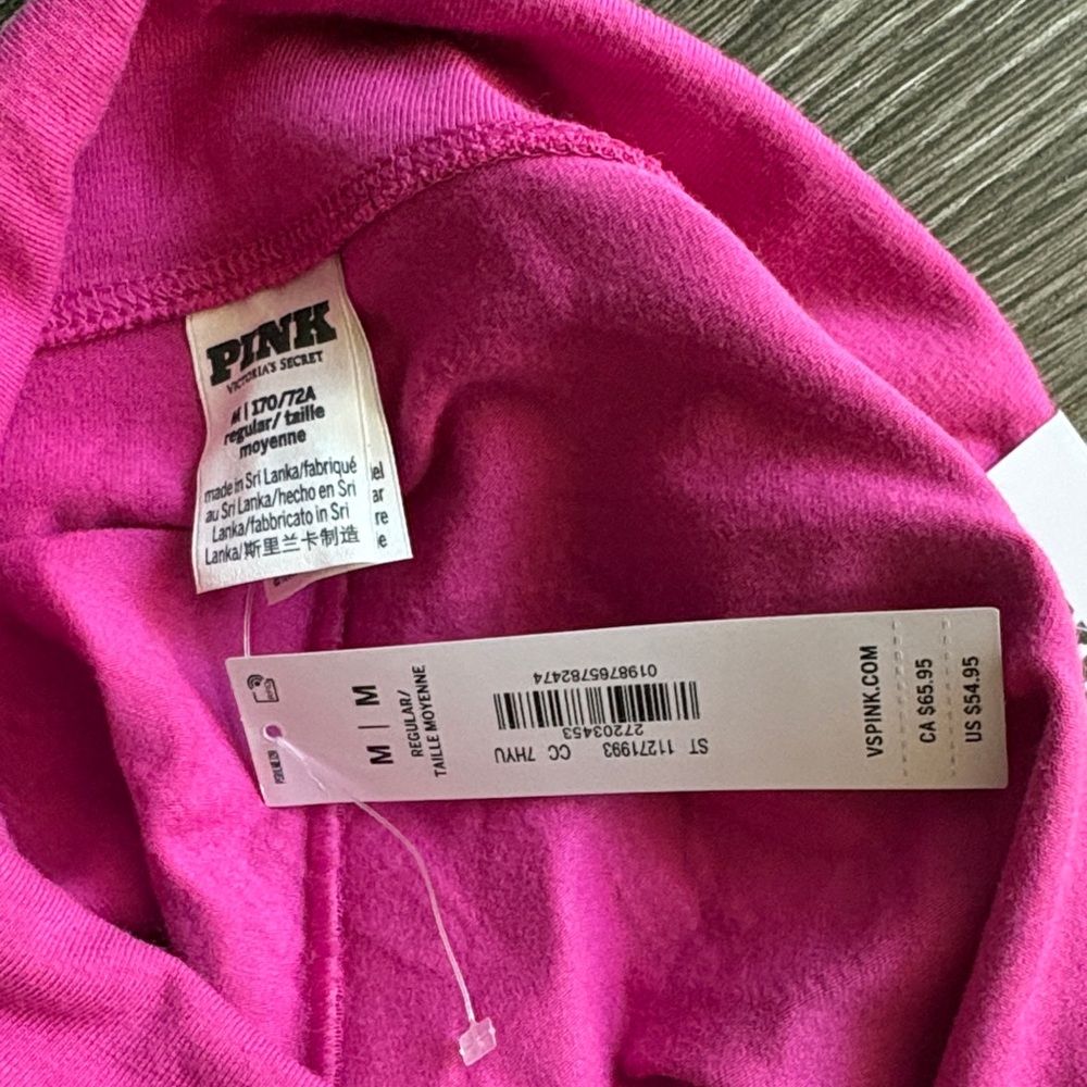 Y2K NWT PINK Victoria's Secret Hot Pink Yoga Pants - Picture 2 of 6